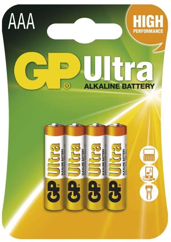 GP Ultra Alkaline LR03 (AAA) 4 db elem