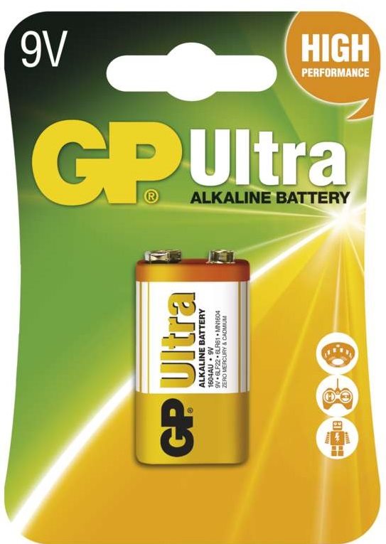 GP Ultra Alkaline 9V, 1 db - bliszter csomagolásban