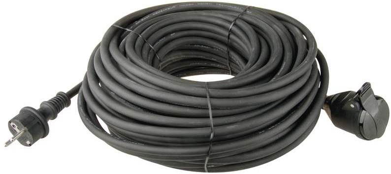 Emos hosszabbító kábel 30m 3x1.5mm, fekete gumi