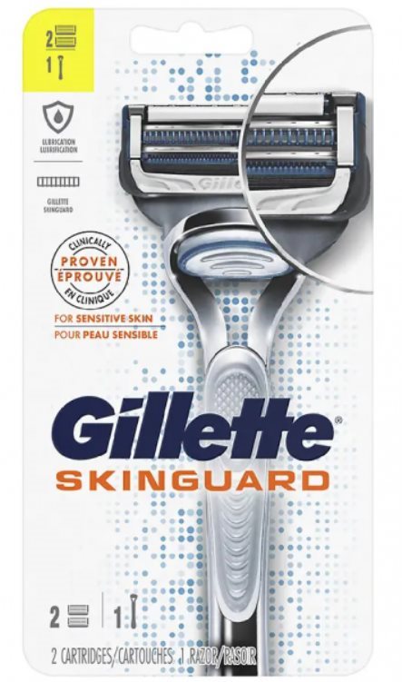 Borotva GILLETTE Skinguard Sensitive + 2 db borotvabetét