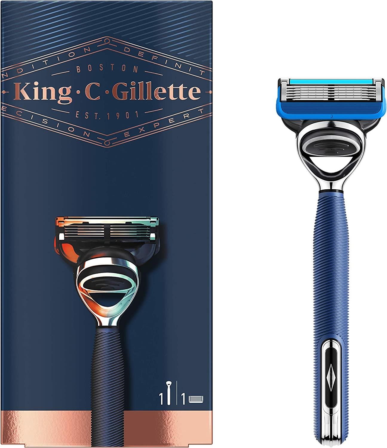 KING C. GILLETTE Blue Chrom razor