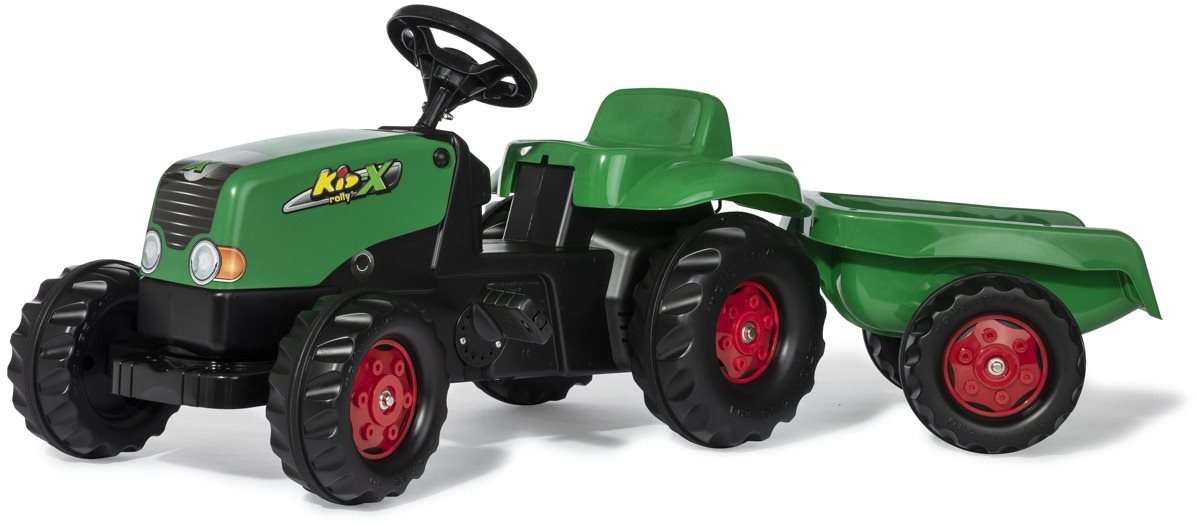Pedálos traktor Rolly Toys Rolly Kid pedálos traktor, zöld és piros színű