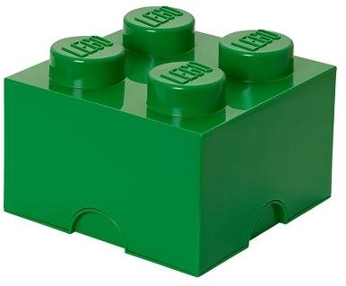 LEGO tároló doboz 250 x 250 x 180 mm - sötétzöld