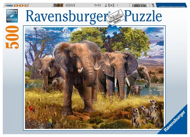 Ravensburger 150403 Elefántcsalád, 500 darabos