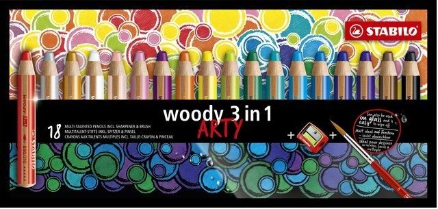Stabilo Woody ARTY 3 in 1 - 18-féle szín