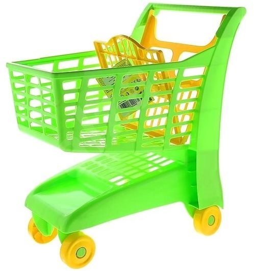 Androni Bevásárlókocsi ülőkével, zöld