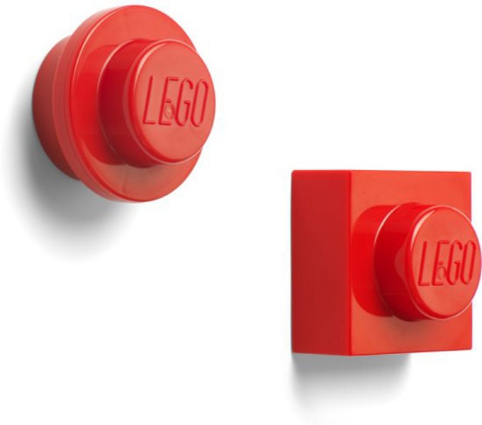LEGO mágneskészlet, 2 db - piros