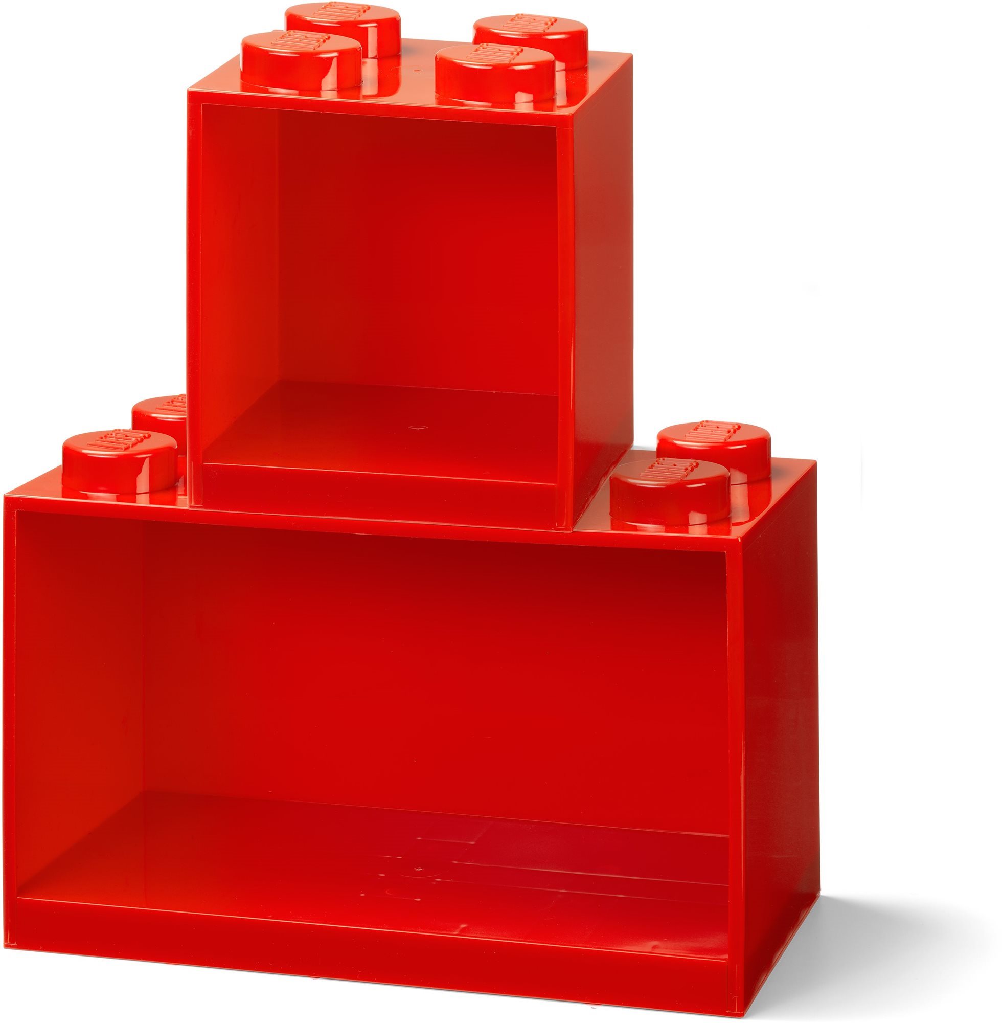 Brick 2 db-os gyerek piros fali polc szett - LEGO®
