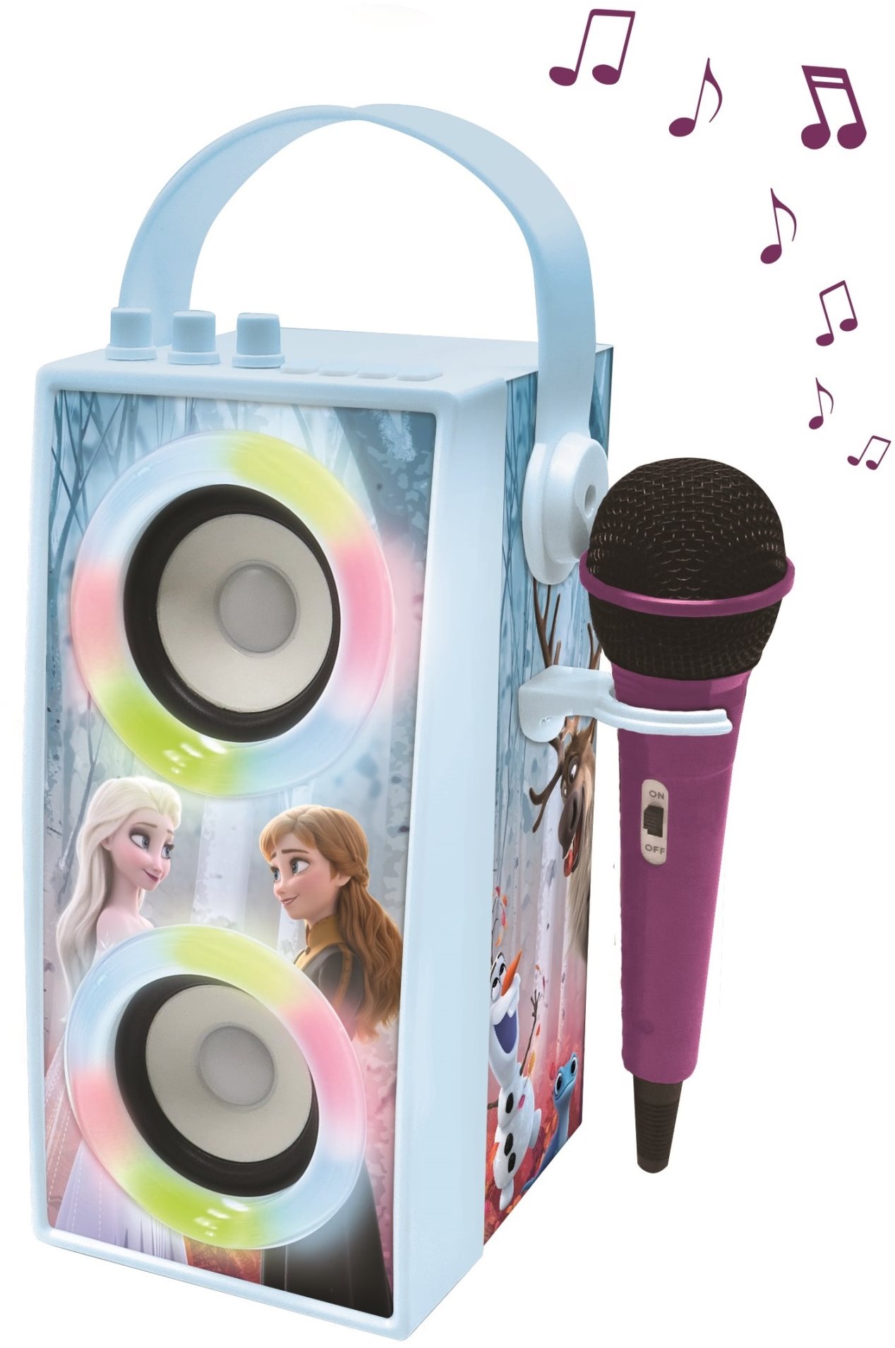 Lexibook Frozen, hordozható Bluetooth hangszóró mikrofonnal és fényhatásokkal