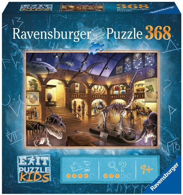Ravensburger 129256 Exit KIDS Puzzle: Éjszaka a múzeumban 368 darab