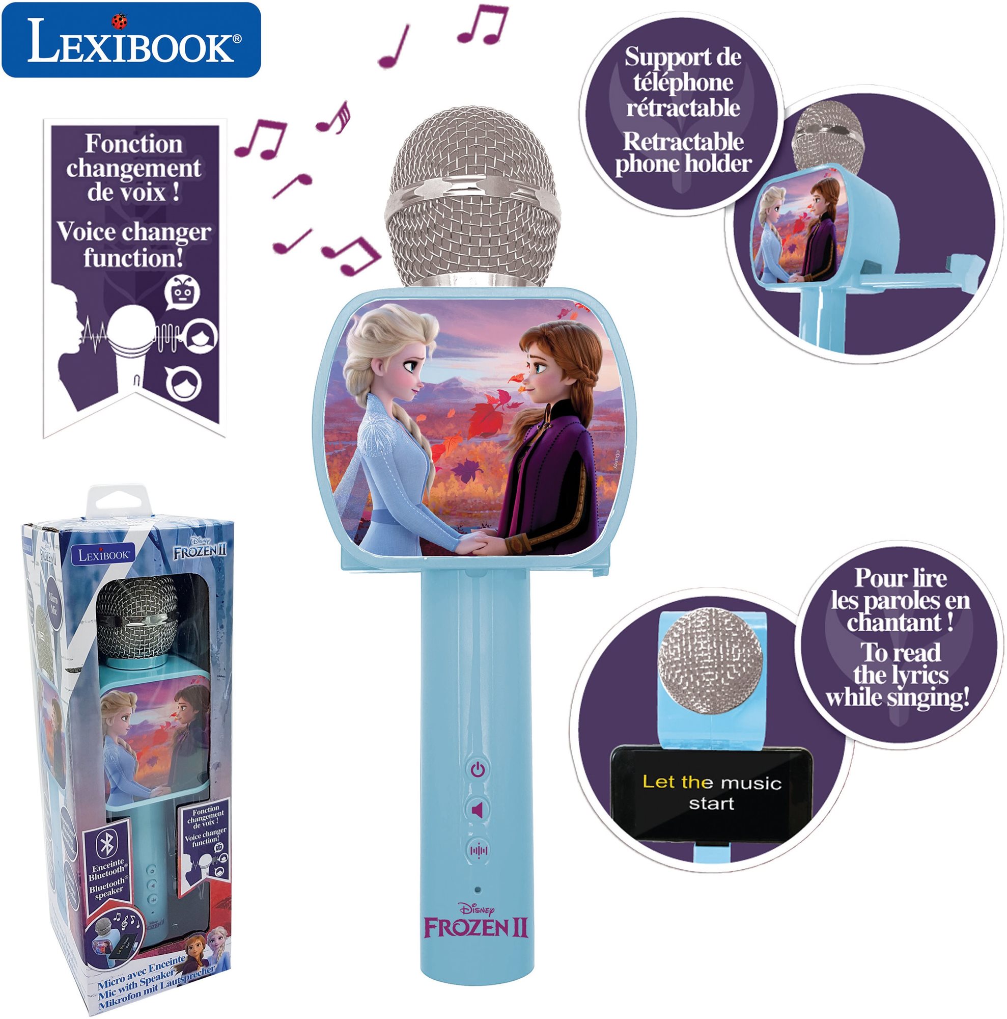 Lexibook Jégvarázs vezeték nélküli mikrofon Bluetooth hangszóróval