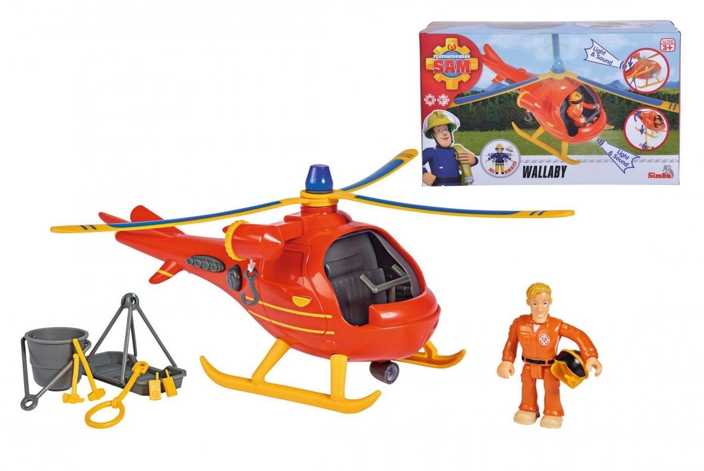Simba Tűzoltó Sam helikopter figurával