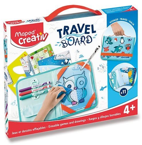 Festőkészlet gyerekeknek Maped Travel Board Set - Játék és rajzolás állatokkal