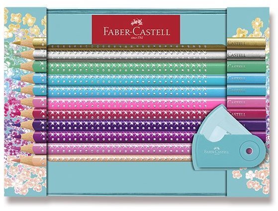 Faber-Castell Sparkle ceruzák formatervezett konzervdobozban, 21 db-os készletben