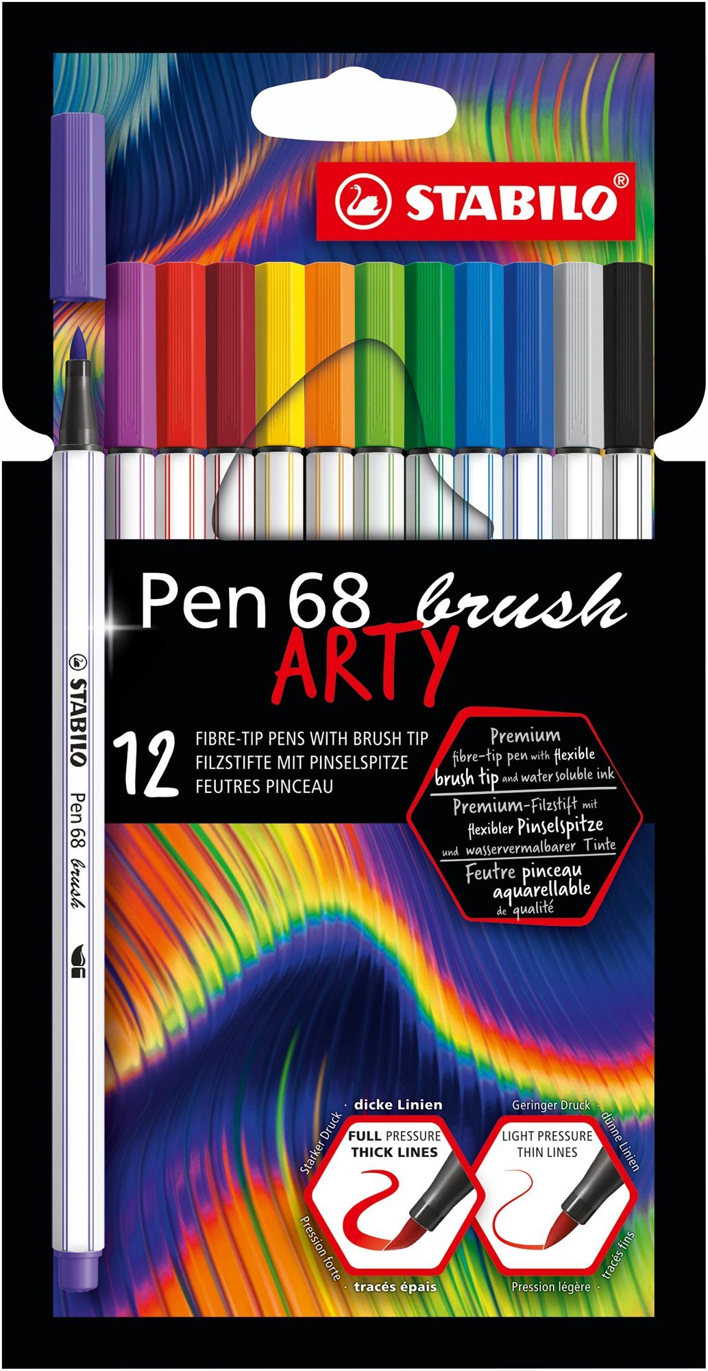 STABILO Pen 68 brush 12 db tok 