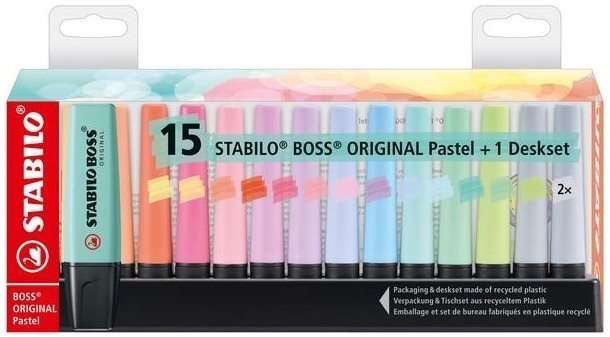 STABILO BOSS ORIGINAL Pastel 15 db deskset