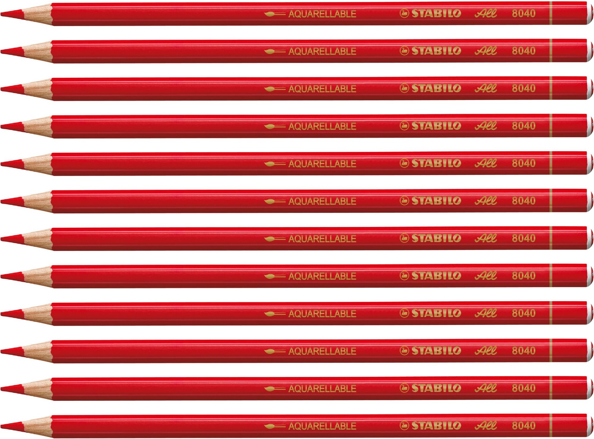 STABILO All színes ceruza, piros, 12 db