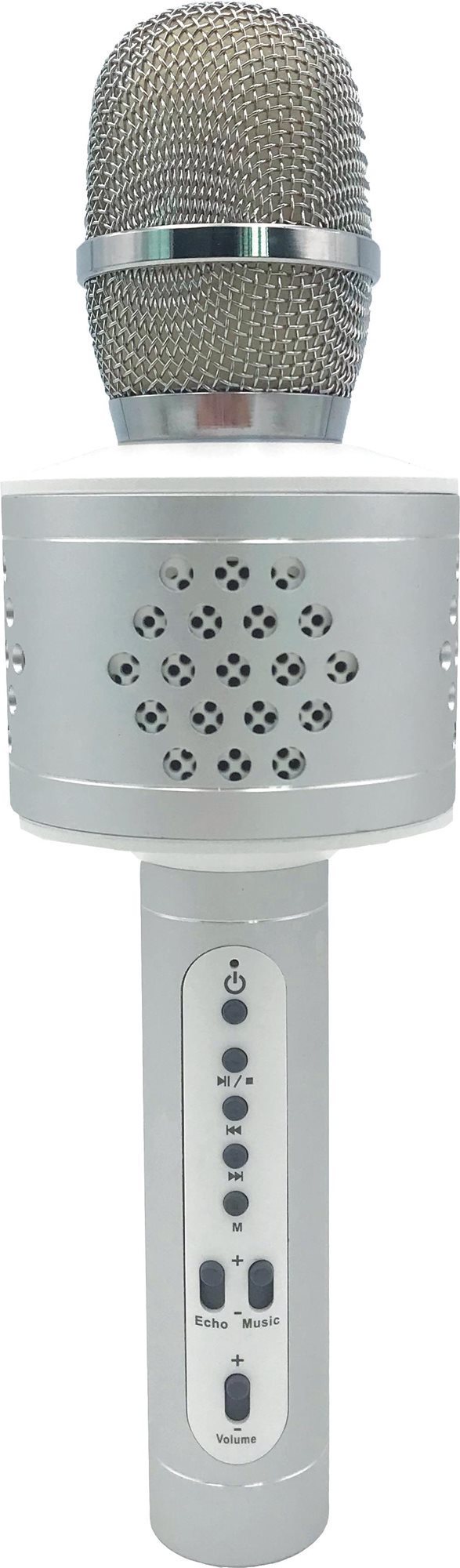 Teddies Karaoke mikrofon Bluetooth ezüst színű