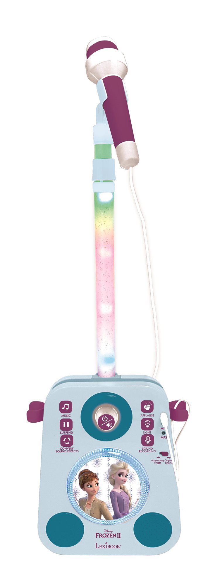 Lexibook Frozen Karaoke két mikrofonnal, fény- és hangeffektekkel