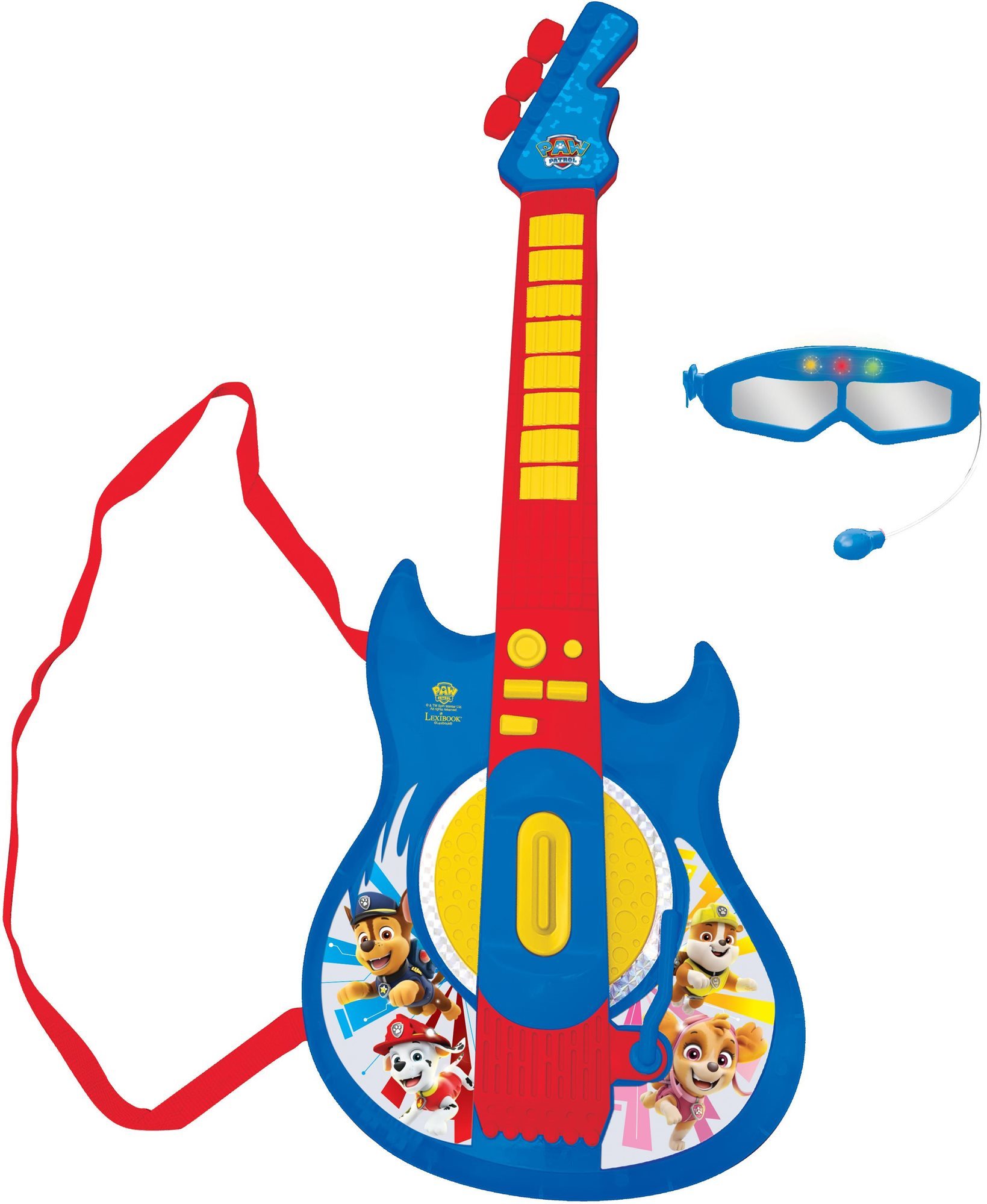 Lexibook Mancs őrjárat Elektronikus világító gitár szemüveg alakú mikrofonnal