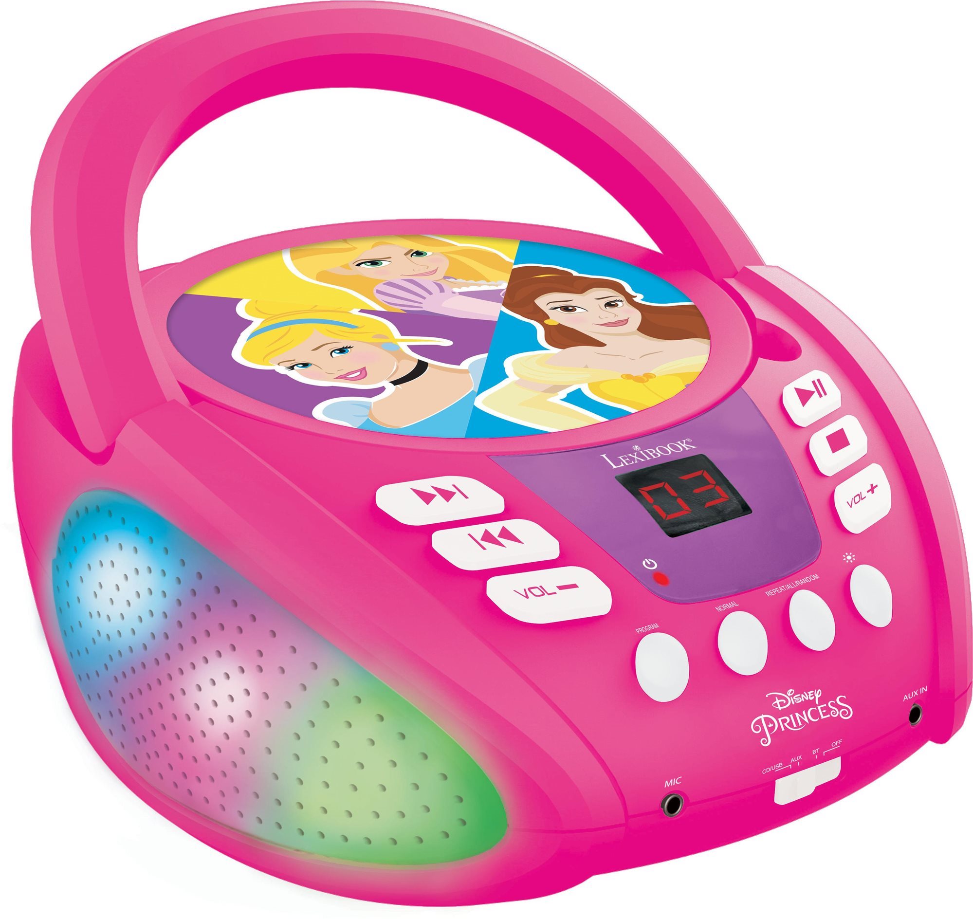 Lexibook Disney Princess Bluetooth CD-lejátszó fényekkel