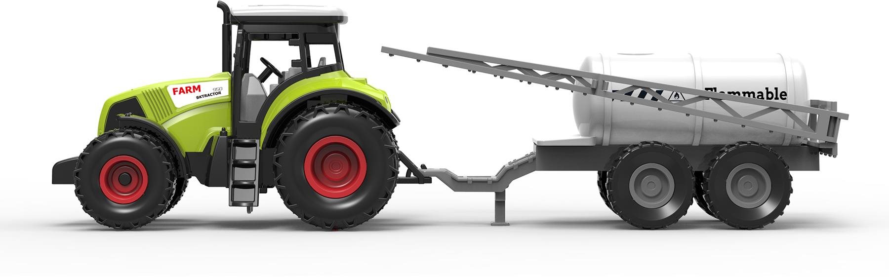 Rappa műanyag traktor hanggal és fénnyel, permetezőgéppel