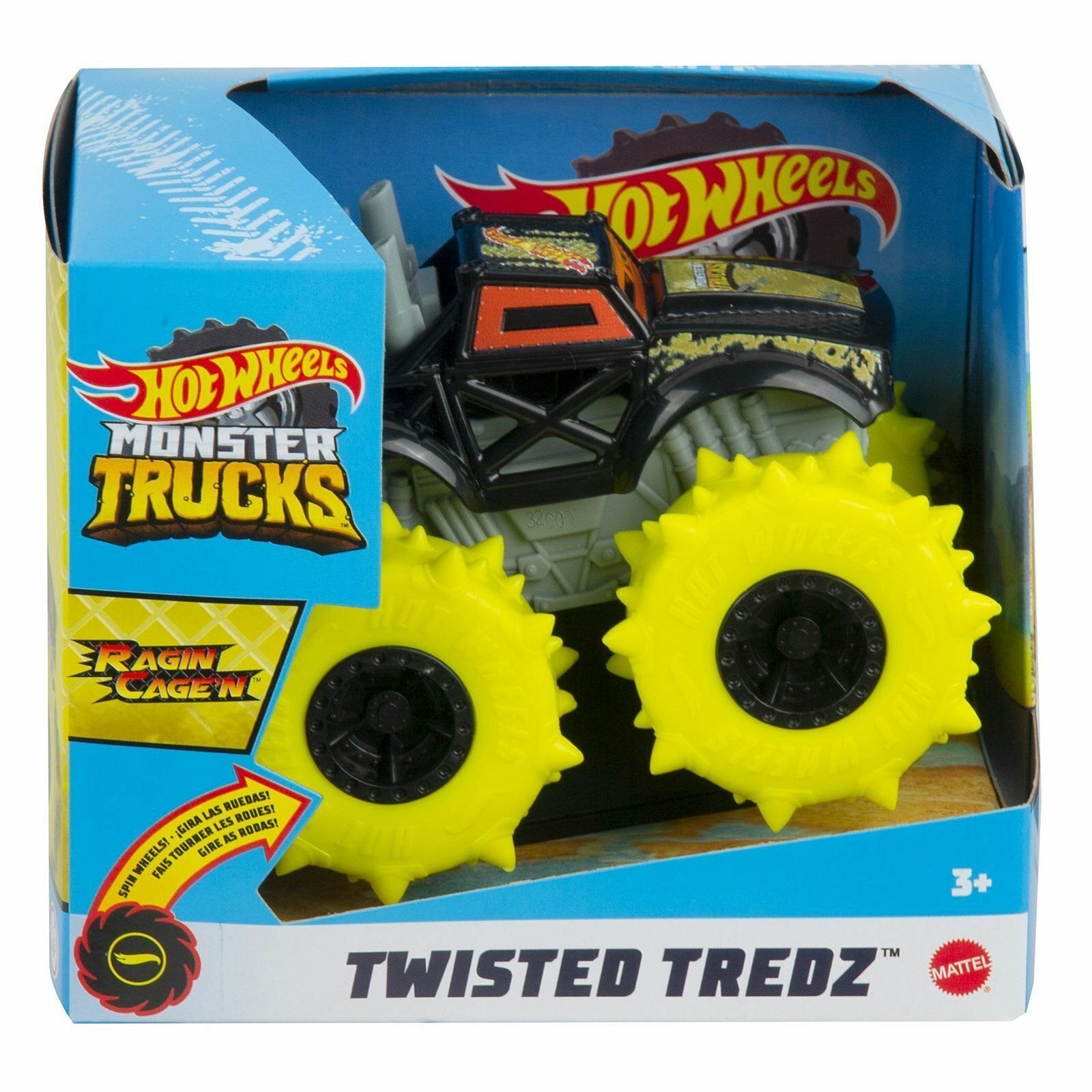 Hot Wheels Monster Trucks Felhúzható Truck - Ragin Cage´n