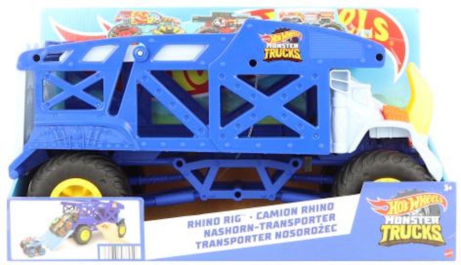 Hot Wheels Monster Trucks Rhino szállító teherautó