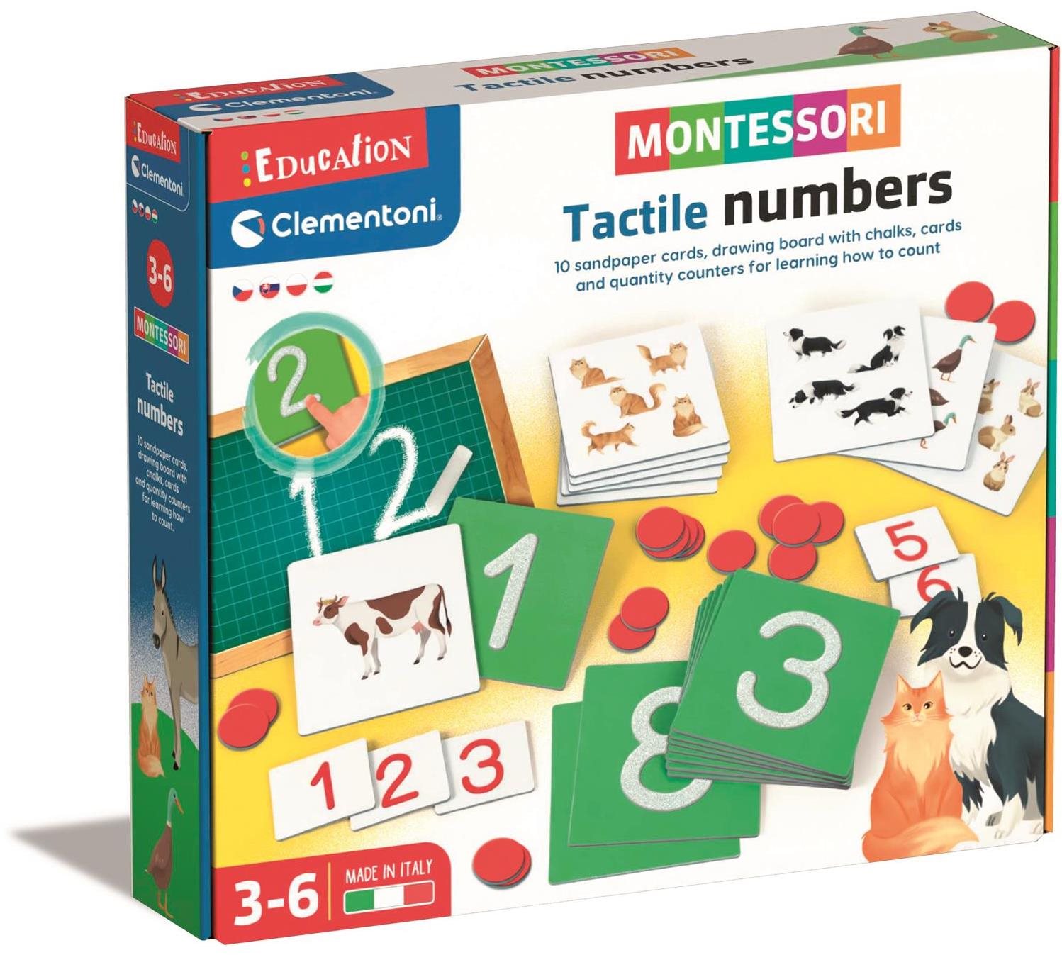 Montessori Tactile Numbers Játék