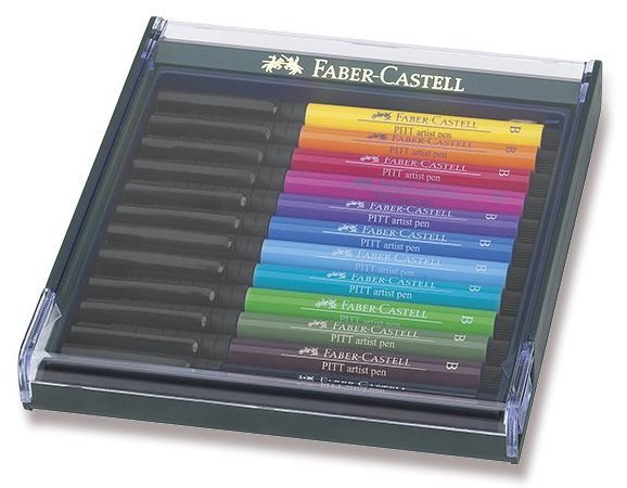 Faber-Castell Pitt Artist Pen Brush, 12 szín