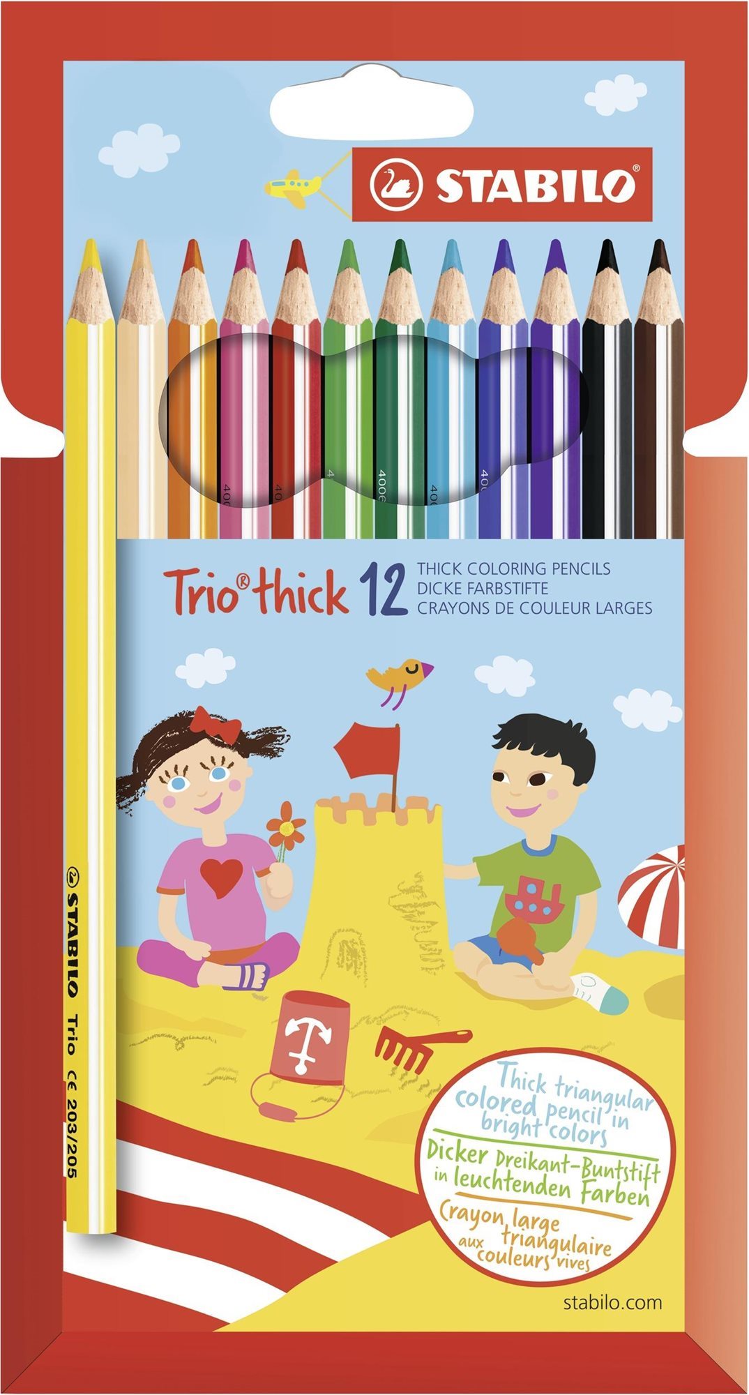 Stabilo Trio thick színes ceruza készlet 12 db