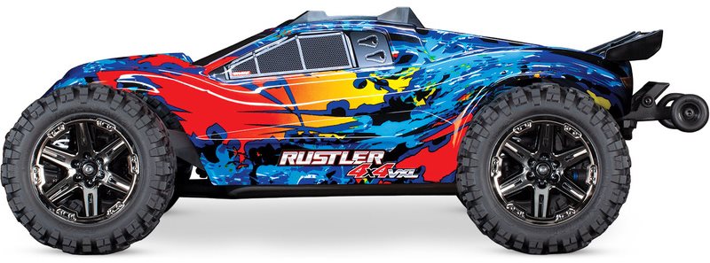 Traxxas Rustler 1:10 VXL 4WD TQi RTR piros