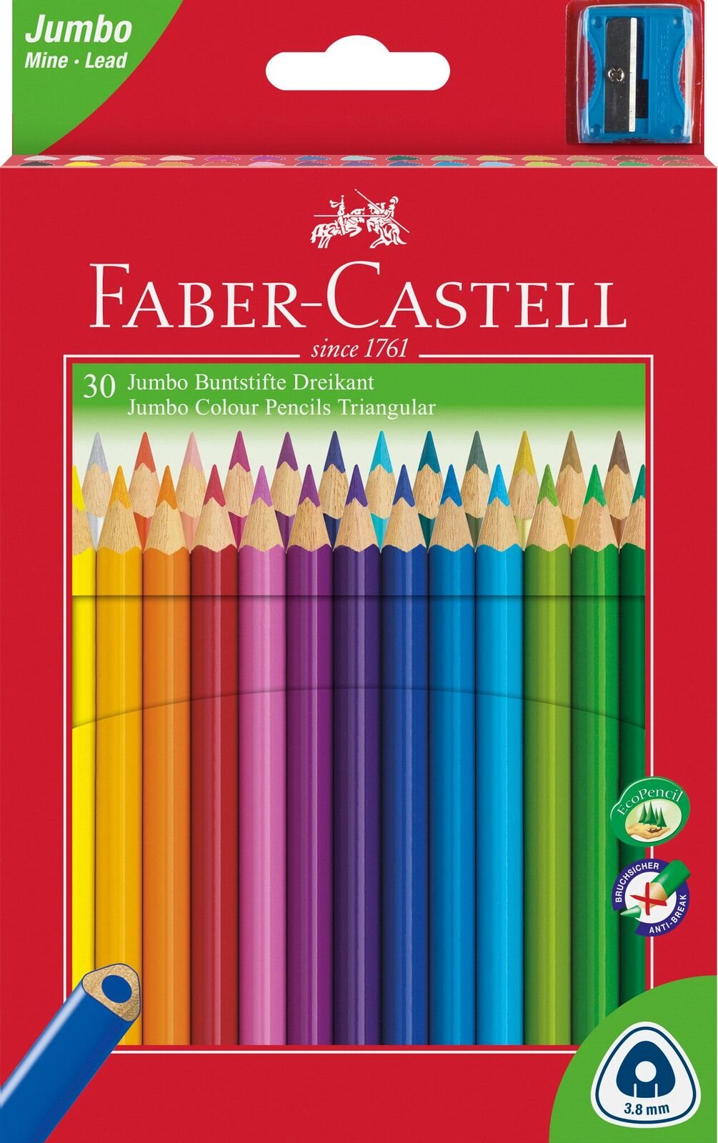 Faber-Castell Jumbo ceruzák, 30 különböző színben