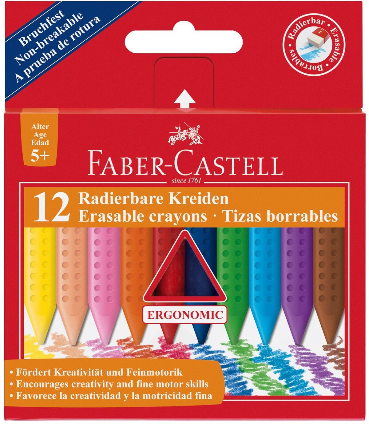 Faber-Castell Plastic Colour Grip pasztellkréták, 12 szín