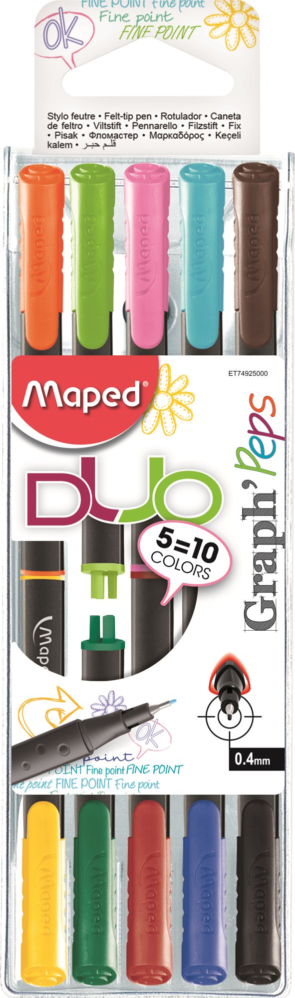 Maped Graph Peps Duo 0,4 mm, 10 szín