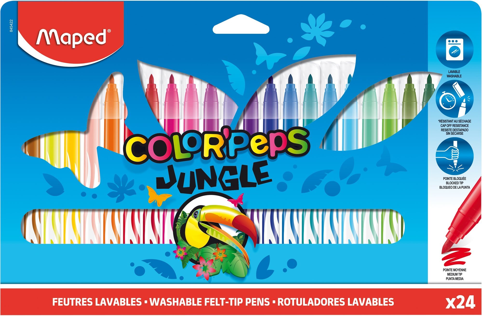 Maped Color Peps Jungle Filctollak, 24 színben