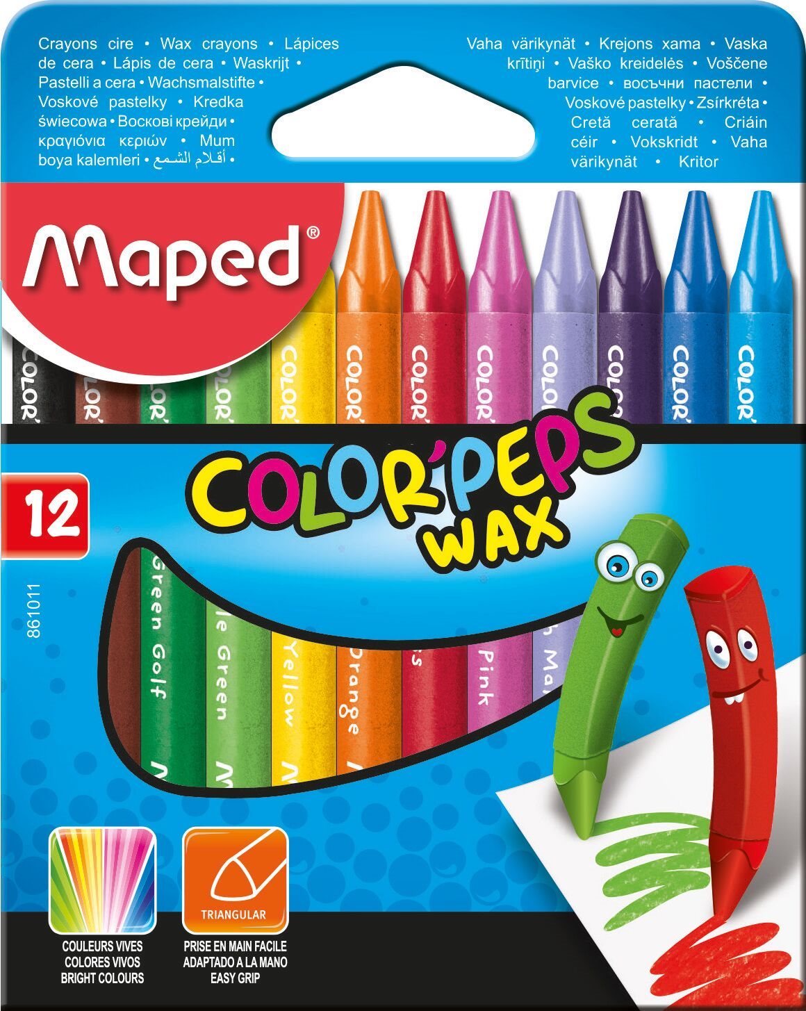 Maped Color Peps Wax, 12 különböző szín