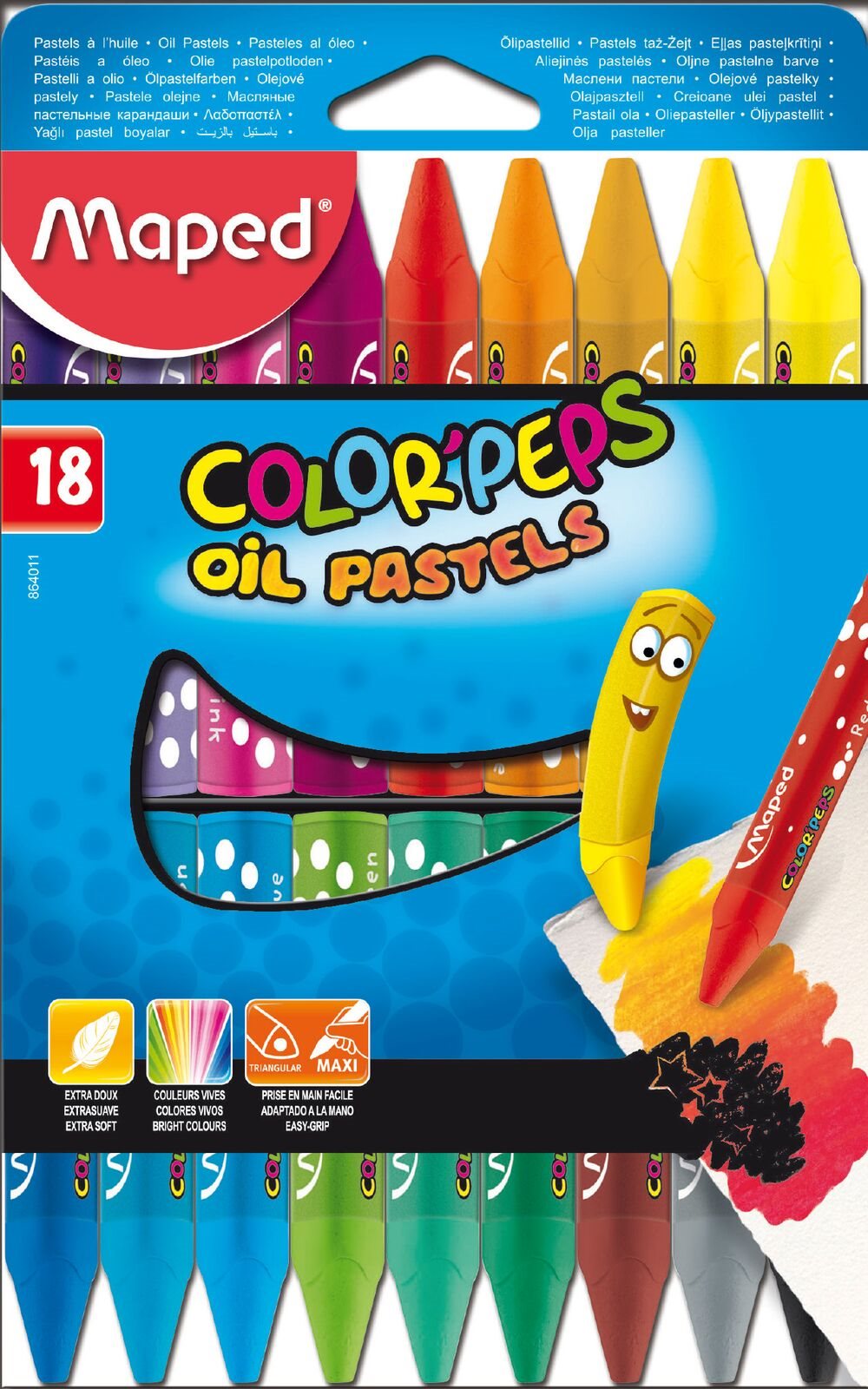 Maped Color Peps Oil Pastels, 18 színben
