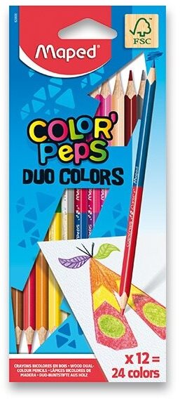 Színes ceruzák Maped Color Peps Duo, 24 színben