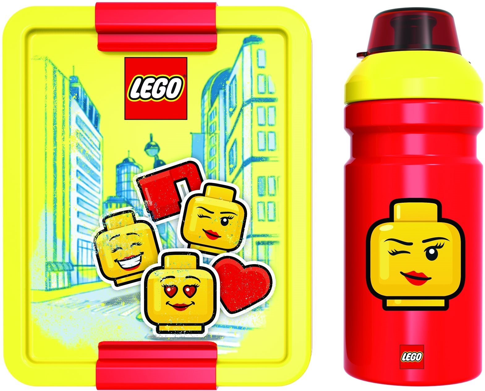 Iconic sárga-piros uzsonnásdoboz és kulacs szett - LEGO®