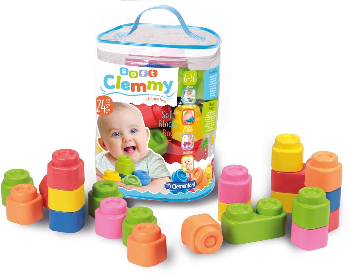 Clementoni Clemmy baby - 24 kocka műanyag táskában