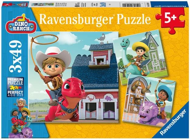 Puzzle Ravensburger 055890 Dino Ranch 3x49 darab