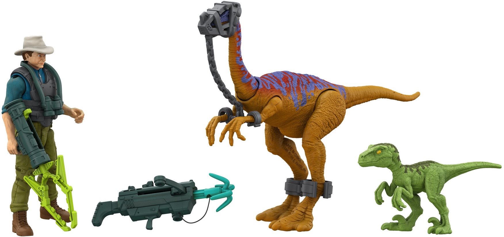 Jurassic World Alan Grant dinoszauruszokkal és kiegészítőkkel