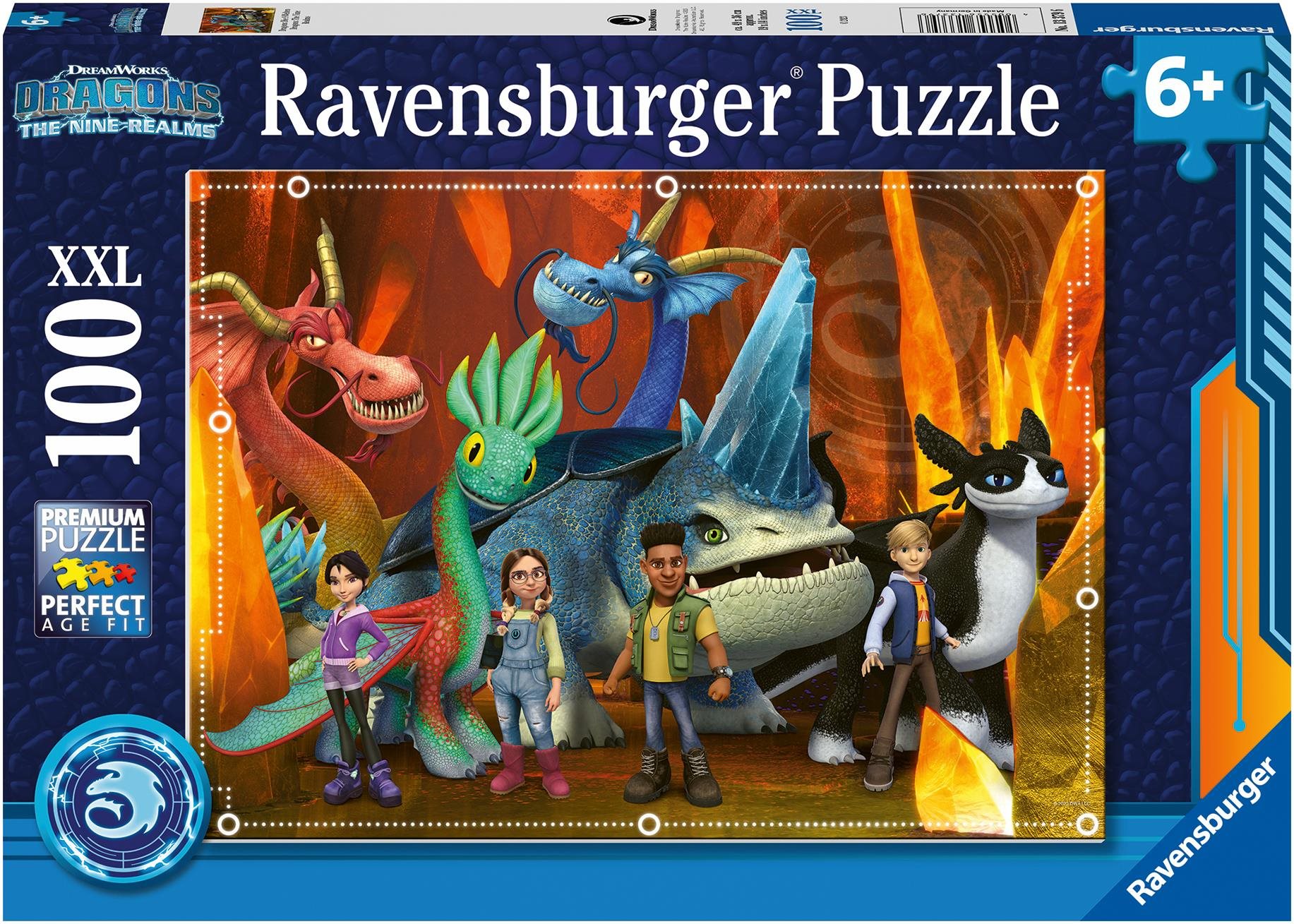 Ravensburger Puzzle 133796 Így neveld a sárkányodat: The Nine Realms 100 darab