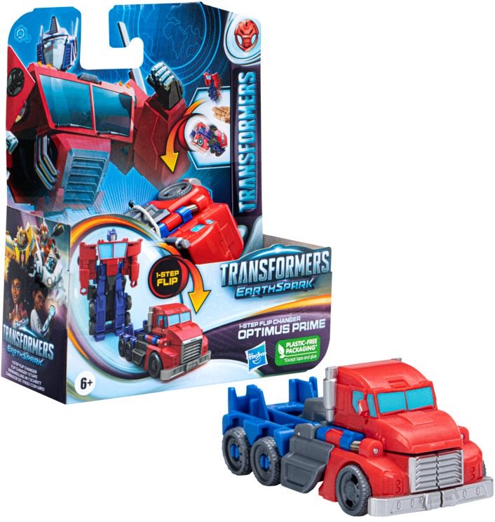 Transformers Earthspark 1-step Flip Optimus Prime Figura 10 cm