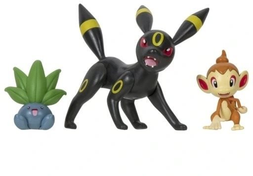 Figura Pokémon - Battle Figure Set - 3PK: Chimchar, Oddish, Umbreon