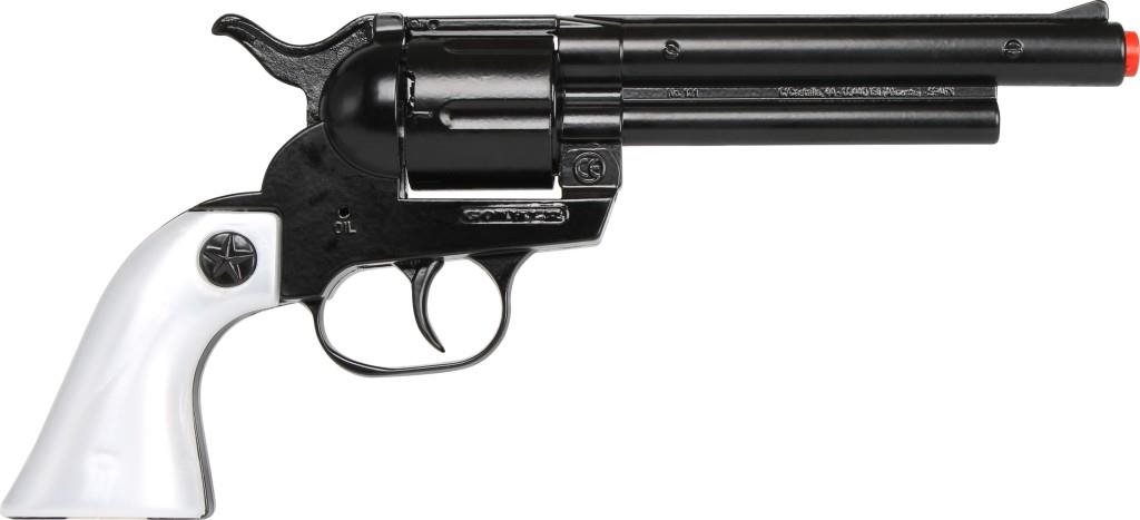 Cowboy revolver fekete fém 12 töltényes