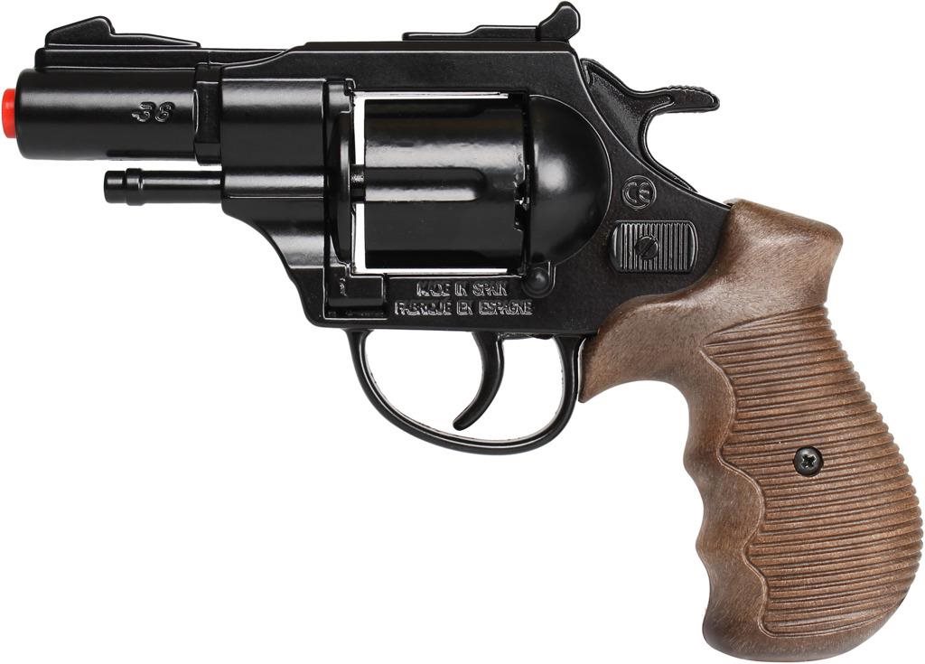 Gold Collection Rendőrségi revolver, fekete, fém, 12 töltényes