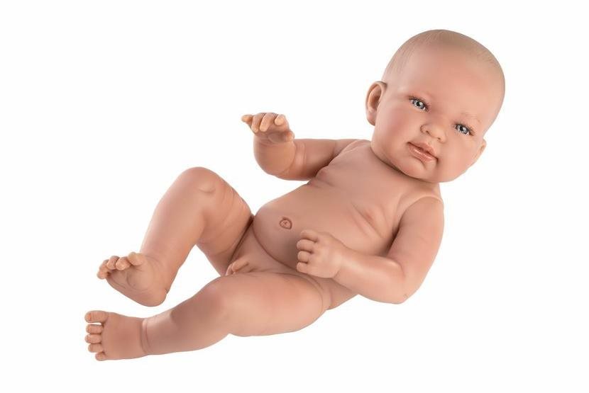 Llorens 73801 New Born Kisfiú - élethű újszülött játékbaba teljesen vinyl testtel - 40 cm