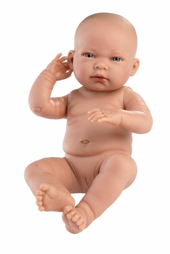 Llorens 84302 New Born Kislány - élethű újszülött játékbaba teljesen vinyl testtel - 43 cm